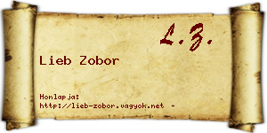 Lieb Zobor névjegykártya